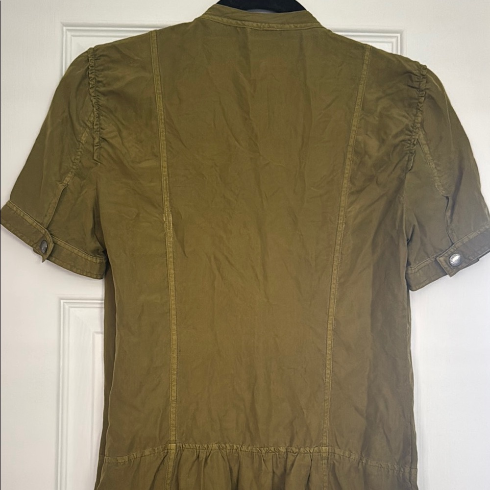 Burberry Green Polo Collar A-Line Mini Dress - Picture 5 of 11